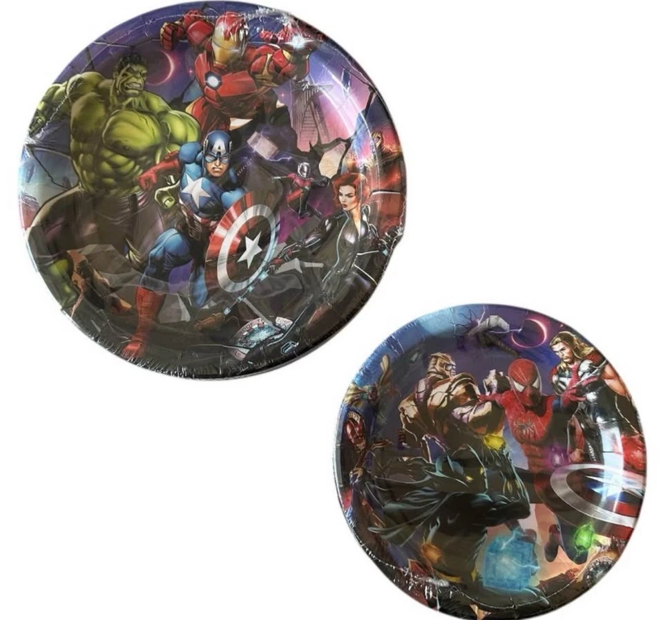 Paquete de decoraciones de fiesta Marvel Avengers - Platos, tazas, servilletas, manteles - Foto 2 de 4