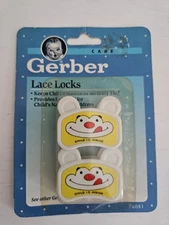 Vintage Gerber Baby Care Shoe Lace Locks Sealed NOS RARE