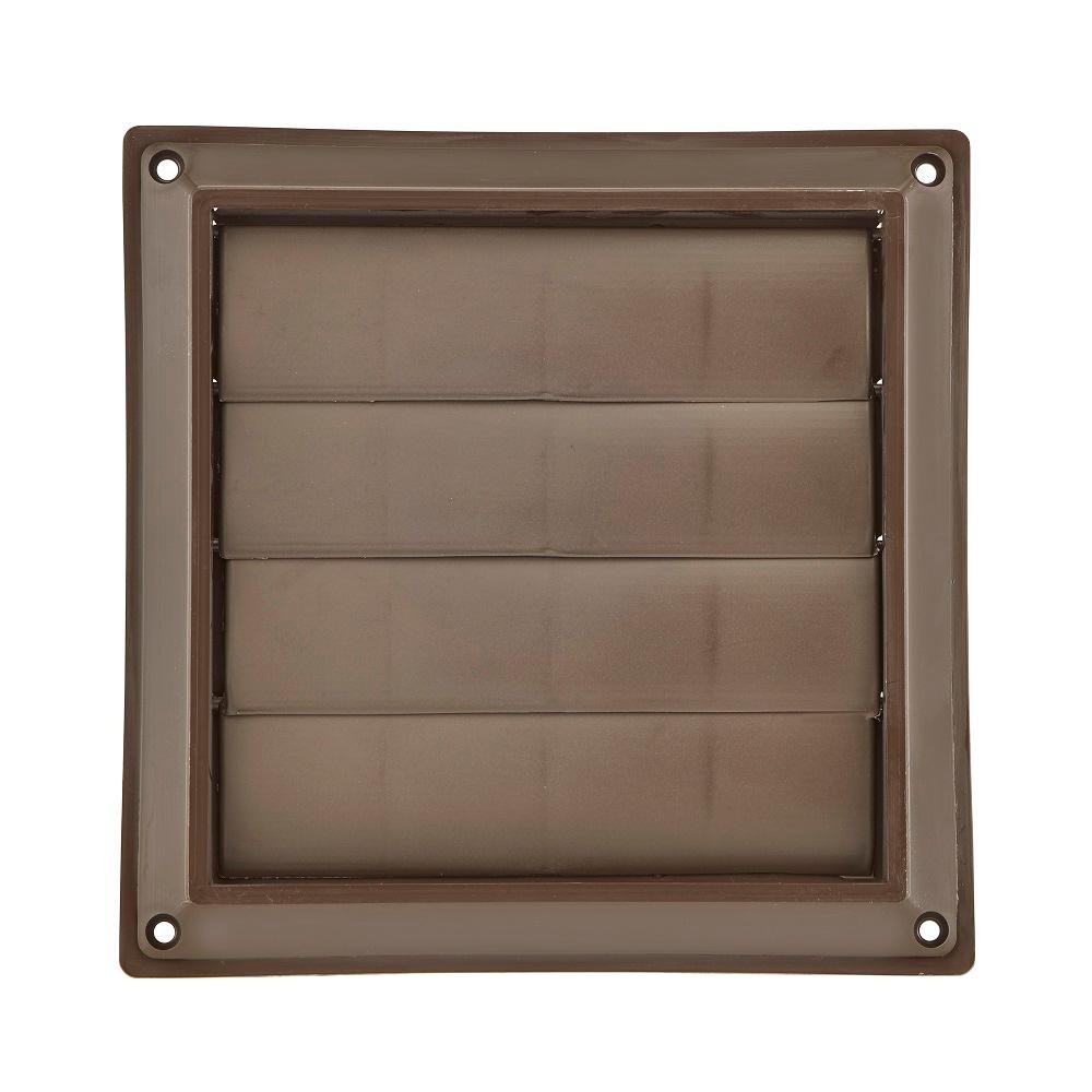 Lambro 361B 6 in Brown Plastic Wall Vent for Bath Fan and Range Hood Exhaust wit
