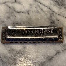 VTG Early 1900s M. Hohner Marine Band Key of D Harmonica Made in Germany A440