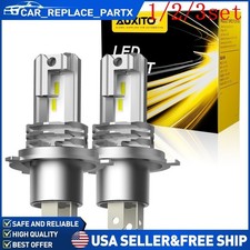 2/4X AUXITO H4 9003 White Kit LED Headlight bulb High Low Beam Combo 24000LM