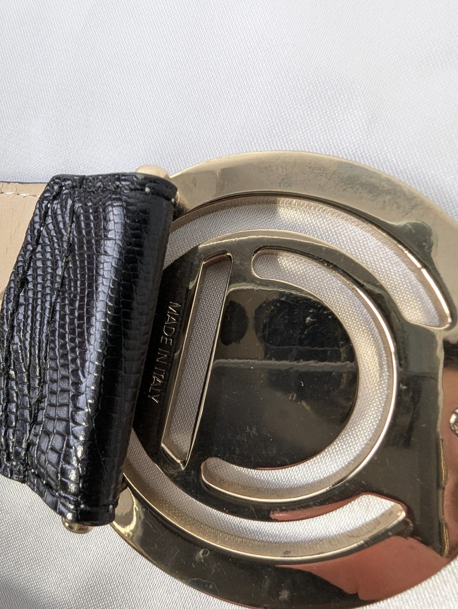 Christian Dior Black Belt with Round Buckle Women Sz 100 cm  display picture 2