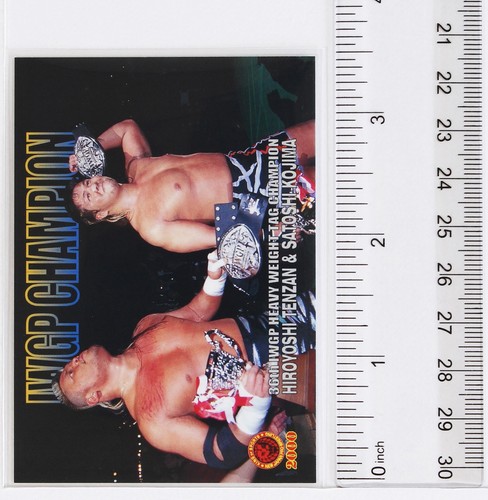 Tarjeta coleccionable de lucha libre profesional HIROYOSHI TENZAN & SATOSHI KOJIMA No.52 - 2000 BBM - Imagen 2 de 3