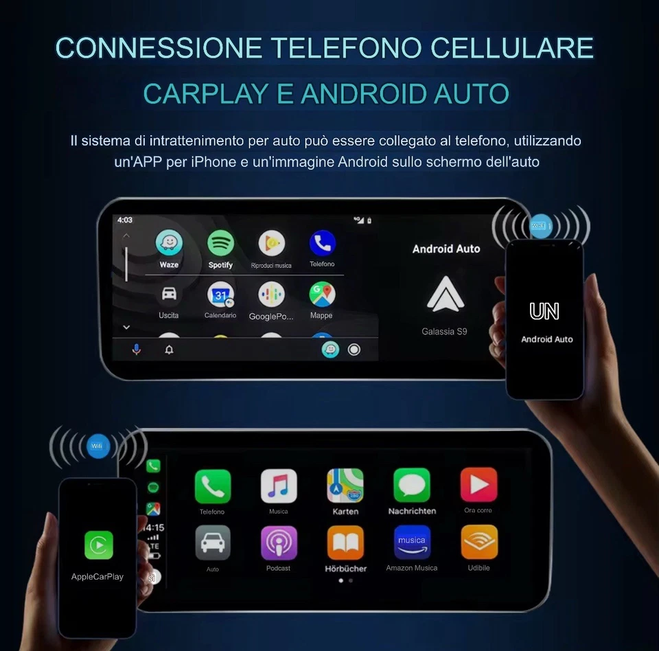 Autoradio Android 14 Carplay  Audi A4 A5 Q5 B9 2016-2023 4+32gb 8 Core 12.3” - Immagine 3 di 4