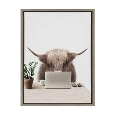 Sylvie Hi, I’m Harry, I Work in Sales Framed Canvas Wall Art by The Creative ...
