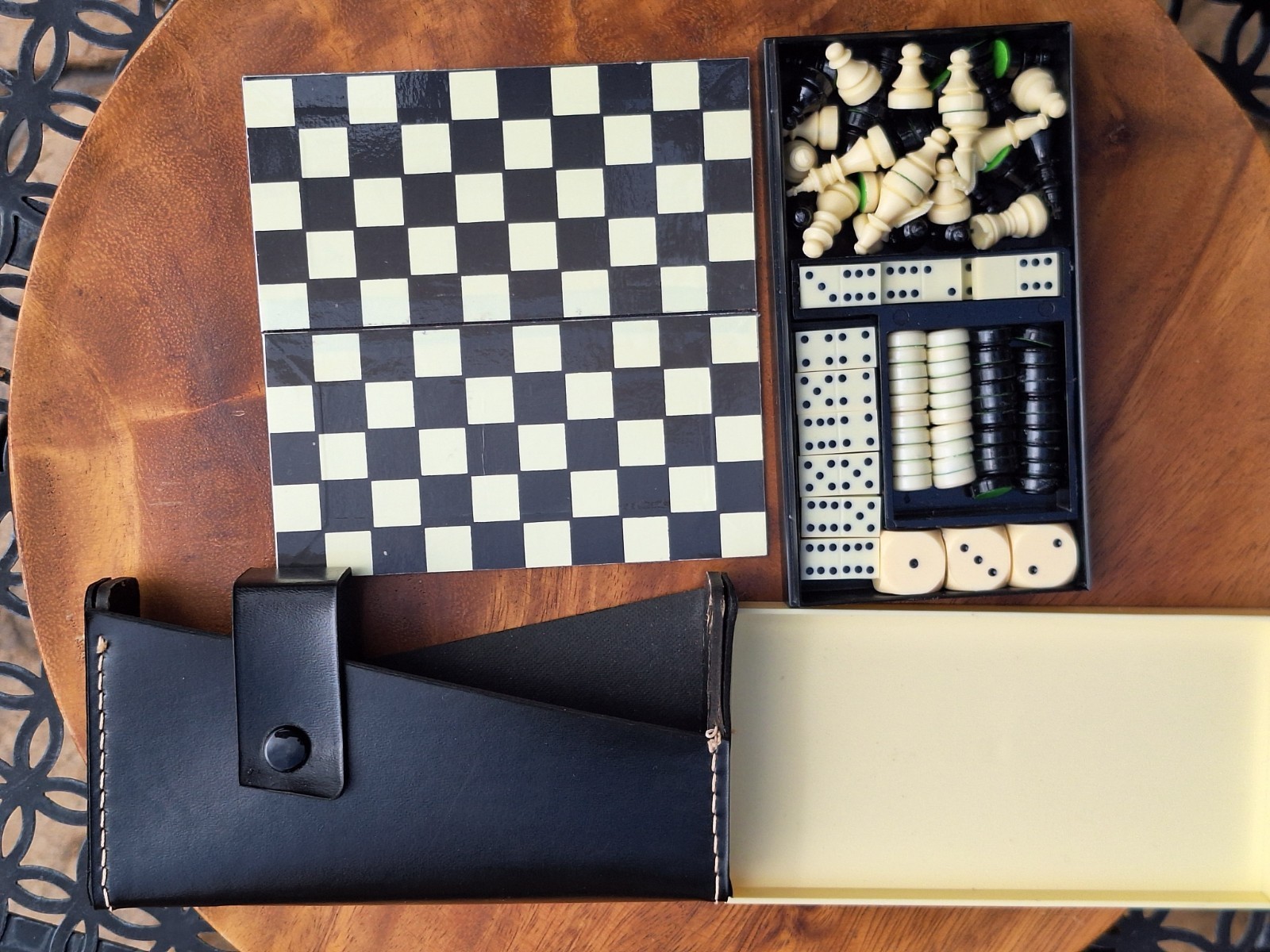 Travel Multi-Game Magnetic Game Board ~ 4 Games in Small Travel Case.