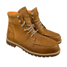 Timberland Redwood Falls WP Moc Toe Boots Full Grain Wheat Waterproof Mens Sz 12