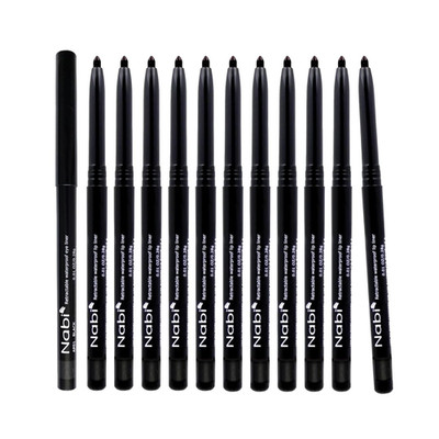 Retractable Waterproof Eyeliner Pencil   12 Pack Smudge Proof, Long Lasting & Hy