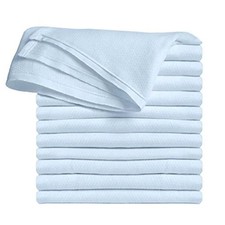 Knees N Toes CNG-blue-12 Clips N Grips Birdseye Flatfold Cloth Diapers Light...