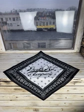 00s RRL Double RL & Co Bandana Cotton Scarf Black White Western Cowboy Style