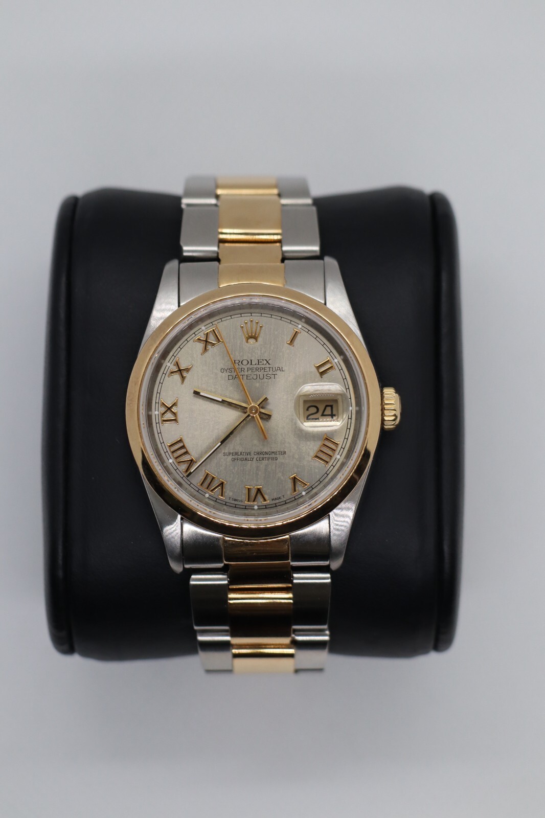 Rolex Datejust 16203 36 MM SS/18K Gold Watch Roman Dial