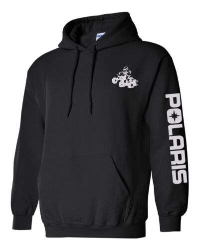 POLARIS ATV Hoodie BLACK Sweatshirt *PRIORITY SHIPPING RZR Sportsman ACE  - Picture 1 of 6