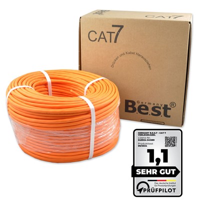 CAT.7 Verlegekabel BEST Gigabit Netzwerkkabel KUPFER Lan 1000Mhz S/FTP AWG 26