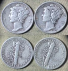 Mercury Dime : Lot 2 Coins 1945D + 1945 IRUS1331
