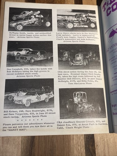 1975 Manzanita Speedway Sprint Car Race Program, “Manzy Mag” - Picture 20 of 21