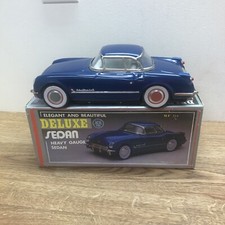 New Toy TIN FRICTION POWERED DELUXE CAR SEDAN CHEVROLET CORVETTE COUPE IN Blue