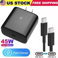 For Samsung Galaxy S22 S23 S24 45W Type USB C Super Fast Wall Charger+6ft Cable