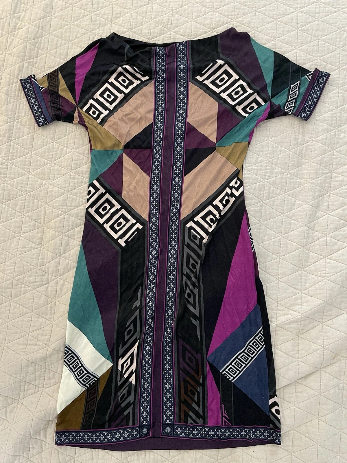 Abito a tubino in jersey stampa spalle fredde VERSACE COLLECTION taglia 40 850€