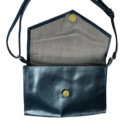 VTG Towanny navy blue leather envelope shoulder crossbody bag