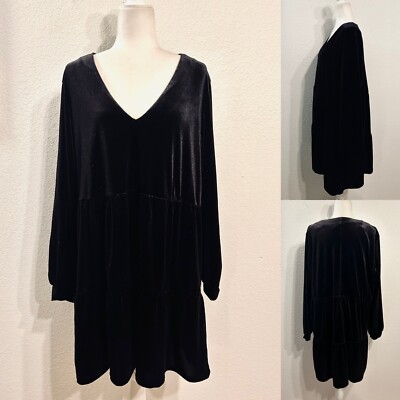 h&m black velvet dress H & M Black Velvet Cocktail Dress With Sequins