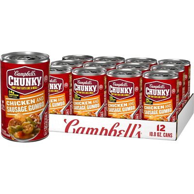 Campbell's Chunky Soup, Chicken & Sausage Gumbo, 18.8 Ounce Can