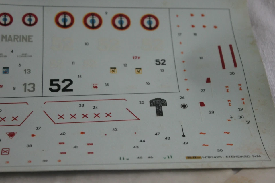 Model maquette: decals décalcomanies avion Etendard IV M Dassault Heller 1/48 X2 - Photo 2/3