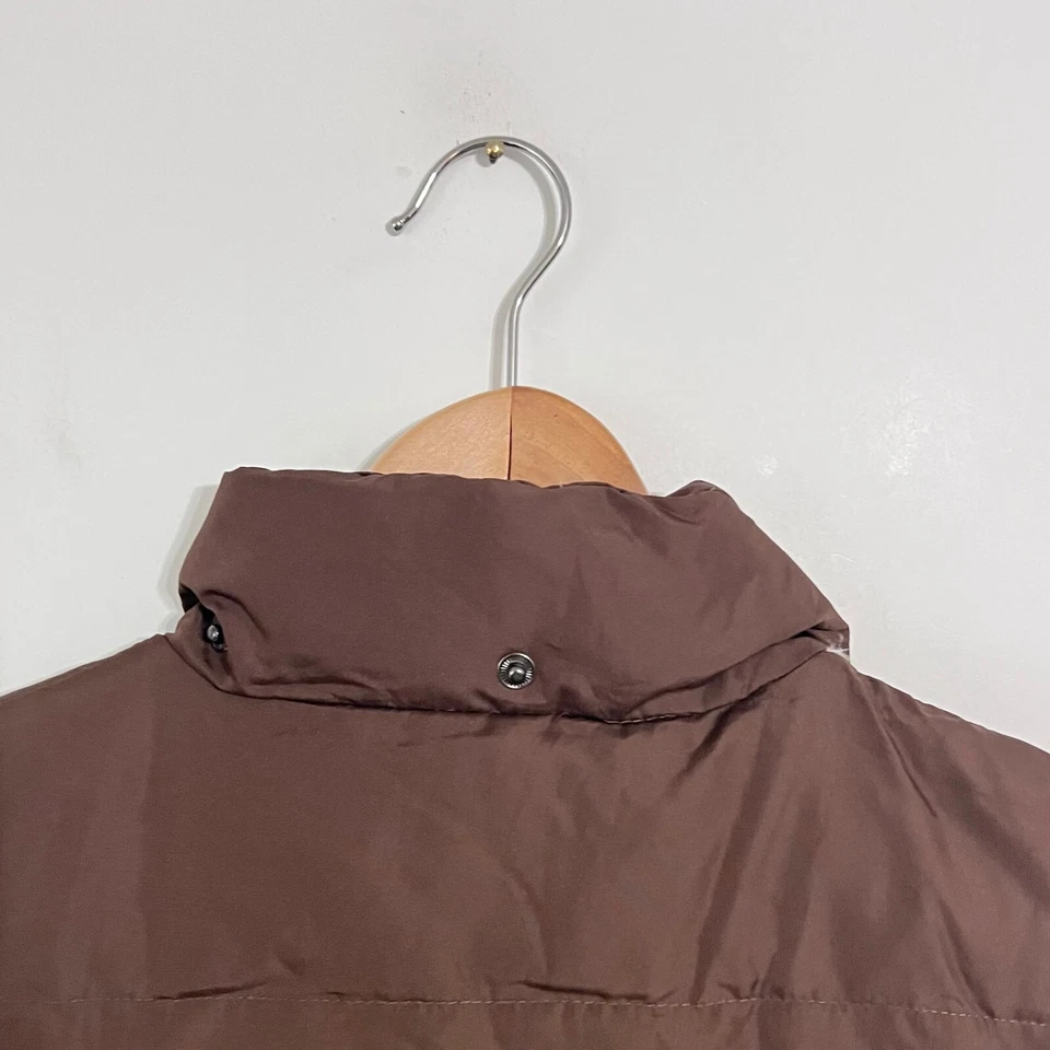 Aeropostale Niñas Chaqueta Puffer Chaleco Talla M Marrón Cremallera Completa Rompevientos Bolsillos Foto 4 de 4