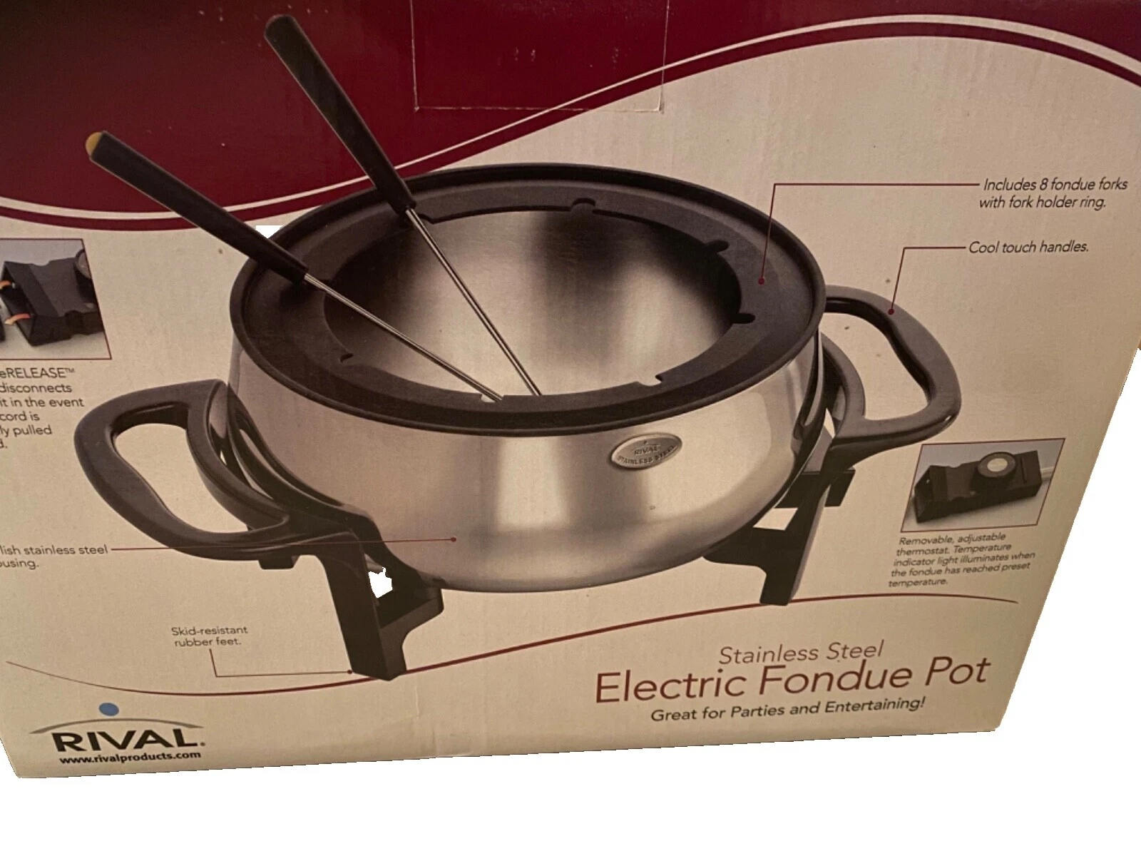 Rival Stainless Steel Electric Fondue Sets