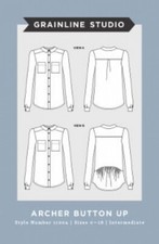 Grainline Studio Sewing Pattern Archer Shirt Women 0-18