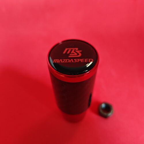 MS RED CARBON STICK SHIFT GEAR KNOB for MAZDA 2 3 5 6 CX-5 MX5 MIATA SPORT ND NB - Picture 3 of 6