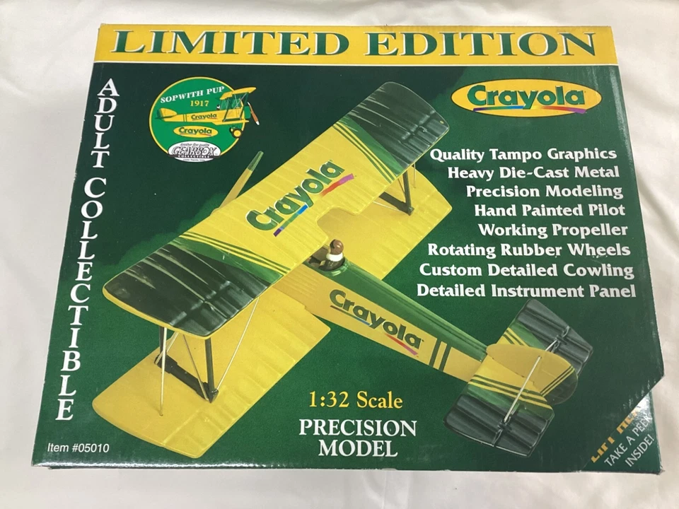 Vintage Gearbox Limited Ed 1917 Sopwith Pup Plane Crayola Theme 1:32 Scale - Image 3 of 4