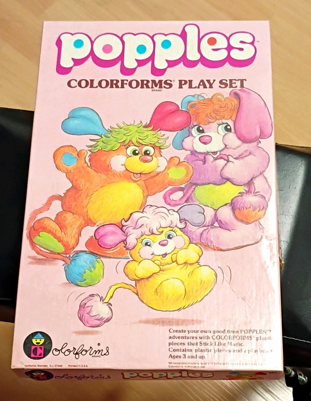 Colorforms Popples Play Set Vintage 1975 MPN 07446 Ages 3+ 3-4 Years