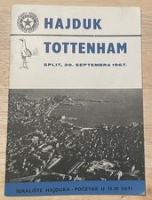 Hajduk Split v Tottenham Hotspur European CWC Match Programme 20.09.1967