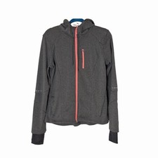Mondetta Jacket Hoodie Zip Front Hooded Womens Gray M