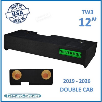 Chevy Silverado DOUBLE Cab 2019 - 2026 12'' Sub Subwoofer Enclosure JL Audio TW3