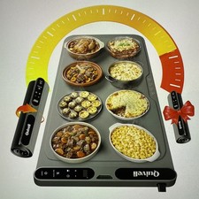 PFood Warming Mat, 40x15", Child Lock, 3 Temp Levels, Bamboo Safety Mat, Timer