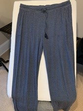 Stars Above pajamas pants plus 1x modal blend knit navy white stripes pockets