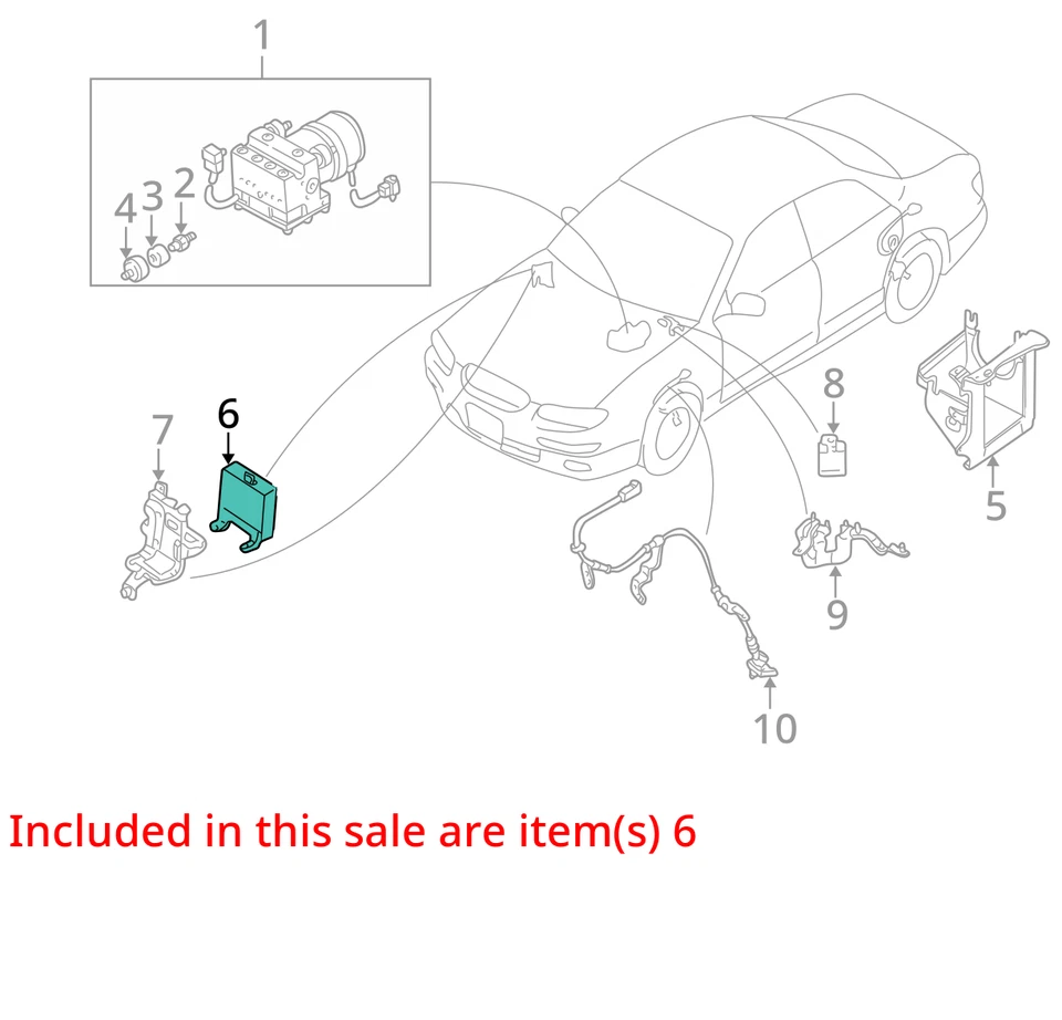 Chassis ECM ABS Thru VIN 508838 6 Cylinder Fits 95-99 MAZDA MILLENIA 3794488 - Image 3 of 4