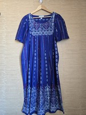 Only Necessities Women's Cotton Nightgown Mumu Plus 14 16 M Cottage Granny