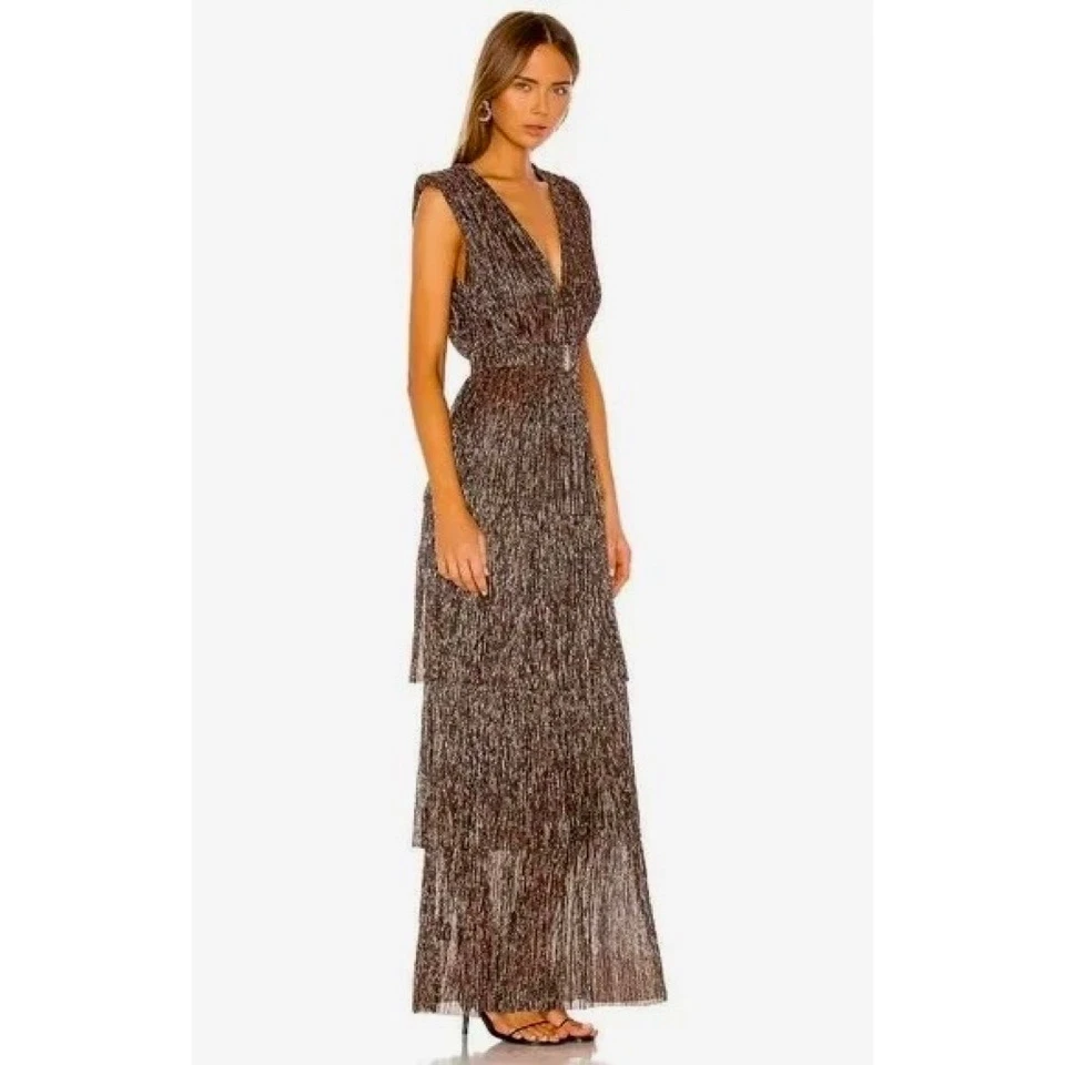 NWT!! Revolve SABINA MUSAYEV Skylar Full Length Gown Bronze Party Glam X-Small - Image 4 of 4