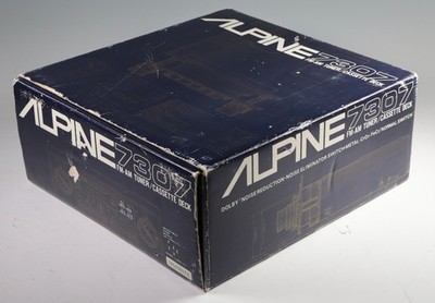 Vintage Alpine 7307 Car Stereo AM/FM Cassette Deck Dolby DIN pin Amp output NOS
