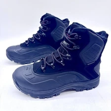NORTIV 8 Men's Black Snow Boots Insulated Waterproof Lace Up- Size 9.5