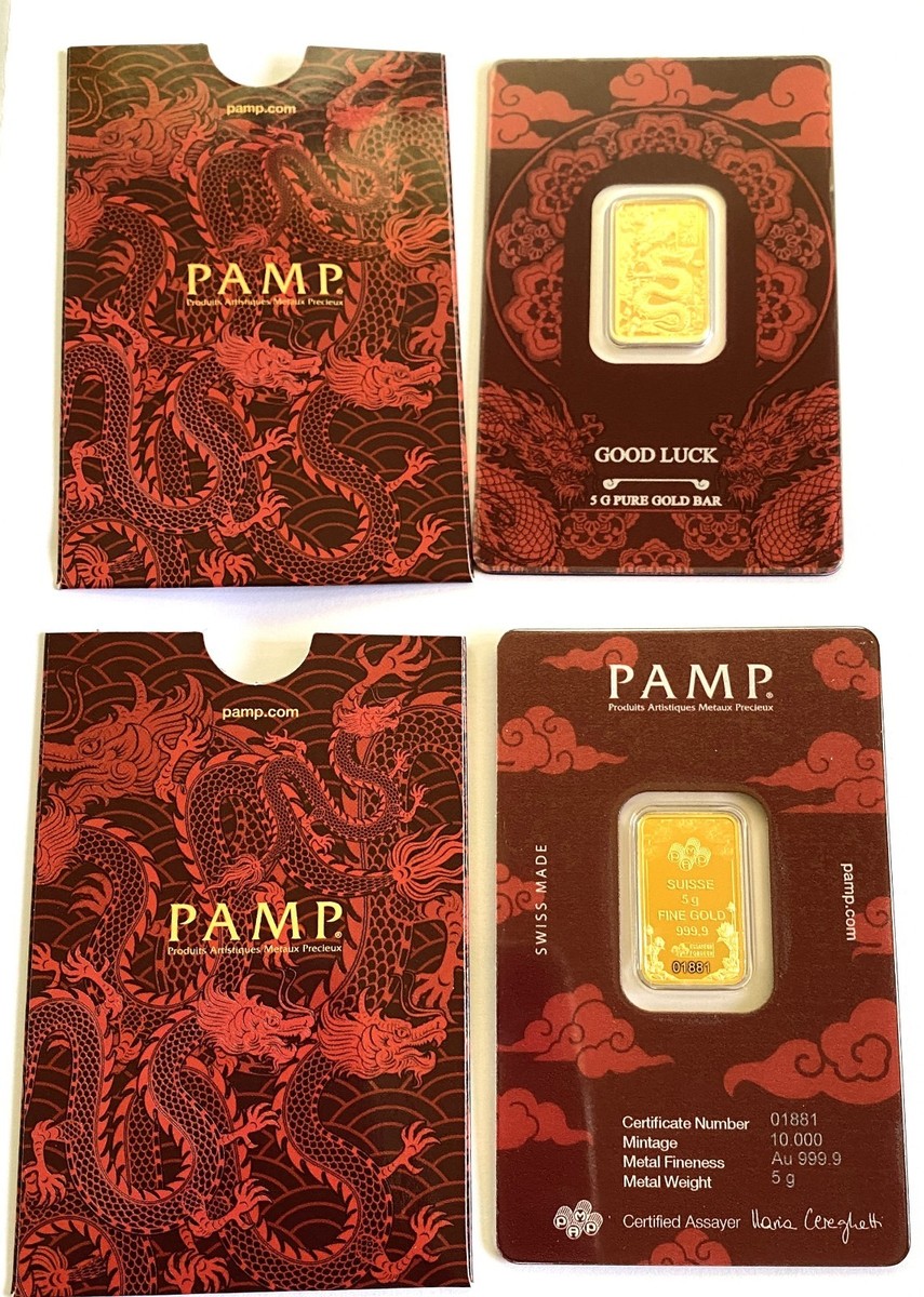 純銀　シルバーバー　PAMP 干支　龍 2024年 (新品) パンプ スイス「干支 十二支・辰年 龍年・青竜の