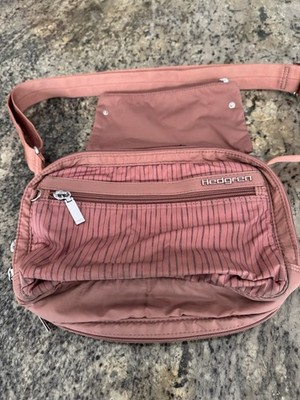 Hedgren Eye Medium RFID Crossbody Shoulder Bag Coral Pink Lots Pockets EUC