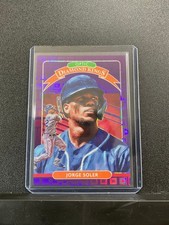 2020 Donruss Optic Diamond Kings Jorge Soler #19 FOTL Purple Pandora Prizm /99