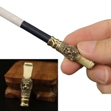 New Pure Copper Lion Head Cigarette Holder Dual Purpose Filter Gift
