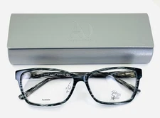 SAKS 5TH AVENUE SAKS 304 OMK5 Grey Womens Semi Cat Eye Eyeglasses 54-14-135 B:36