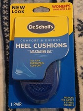 Dr. Scholls Comfort Heel Cushions Massaging Gel Advanced Women's Sz 6-10 1 Pair