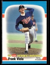 1989 Fleer Heroes of Baseball #42 Frank Viola Baseball Card 0501C