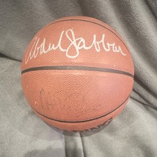 Spalding NBA Basketball Signed Kareem Abdul-Jabbar & Magic Johnson JSA Auth. 